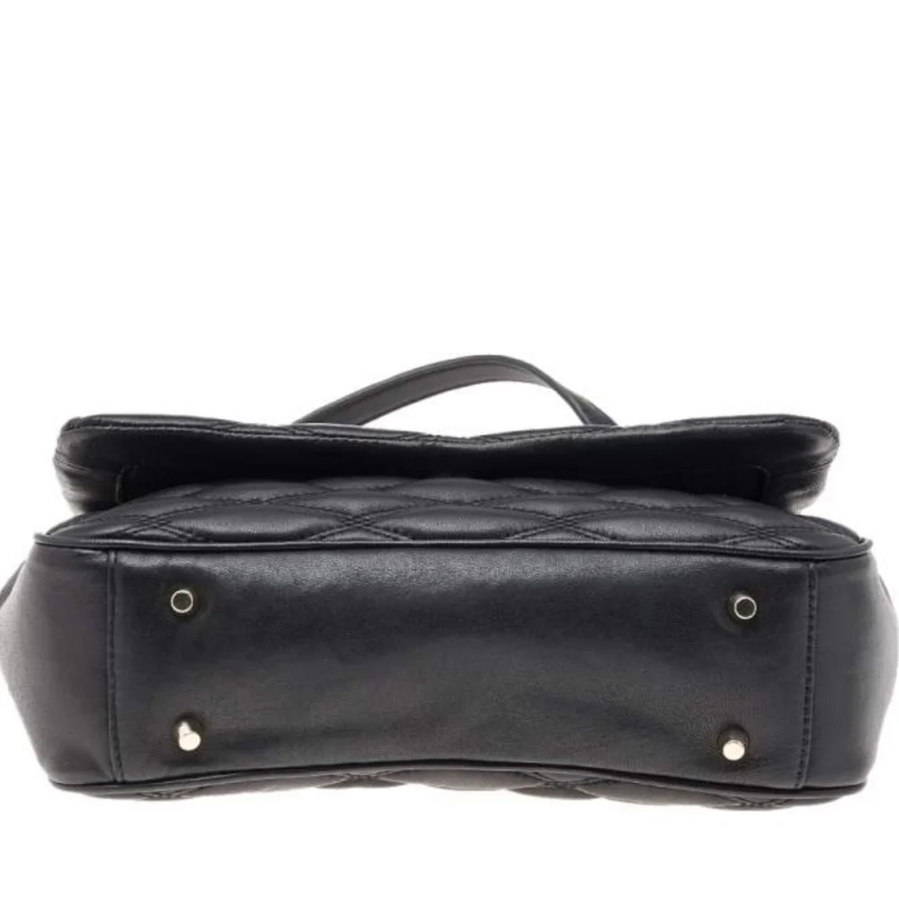 SOLD DKNY Black Diamond Quilted Lamb Leather Lara Top Handle Bag - Picture 6 of 7